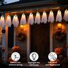 Haunted House Decor Halloween White Hanging Ghost Lights Horror Flying Ghost Props Glowing Spooky Ornaments for Halloween Party Outdoor Yard Decor