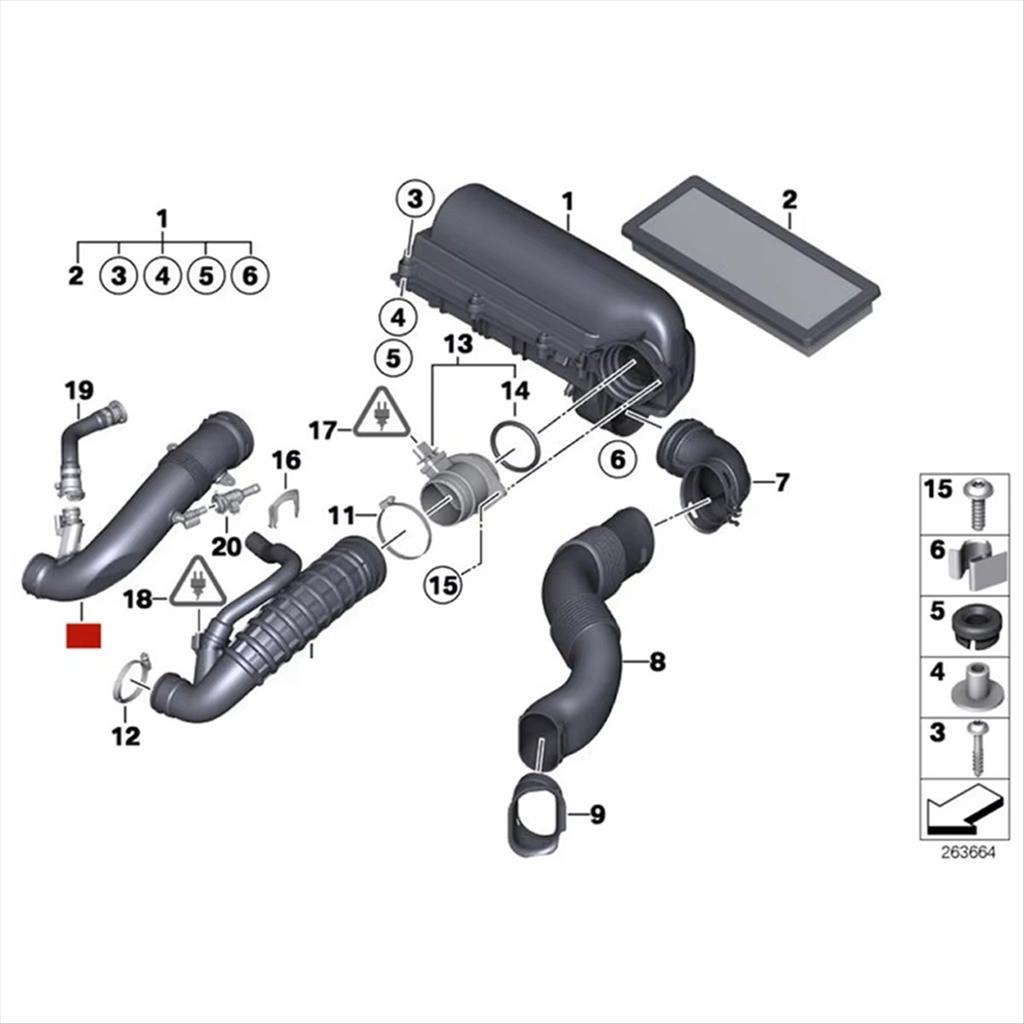 Langlebiger 13717627502 Auto Motor Luftansaugrohr Schlauch Passend für BMW MINI Cooper S R56 Autozubehör ausgezeichnete Qualität