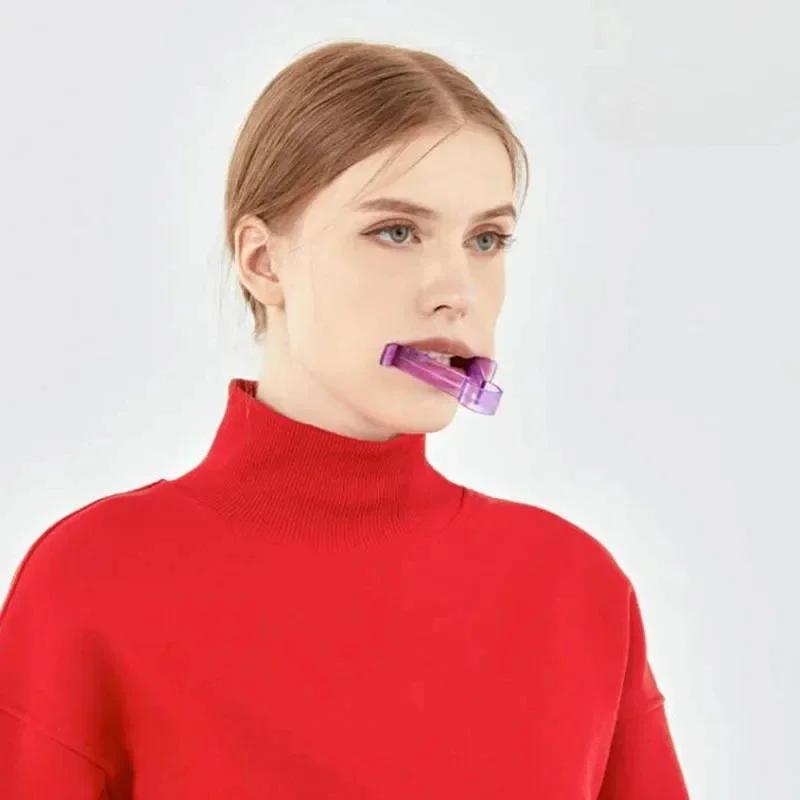 

V Shape Face Neck Exerciser Face Lift Skin Firming Double Chin Exerciser Instrument Jaw Exerciser Portable Face Trainer фіолетовий