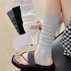 New Miu-Style Grey Ballet Layered Knit Socks: Slimming and Lightweight Women's Summer Foot-Coverings.