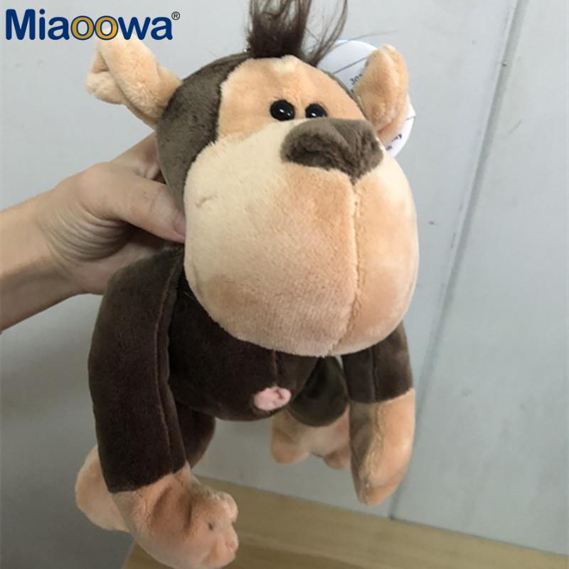 25cm Mignon Animal de la Jungle Peluches Lion Éléphant Girafe Singe Poupée en Peluche Jouets pour Enfants Bébé Enfants Cadeau d'Anniversaire