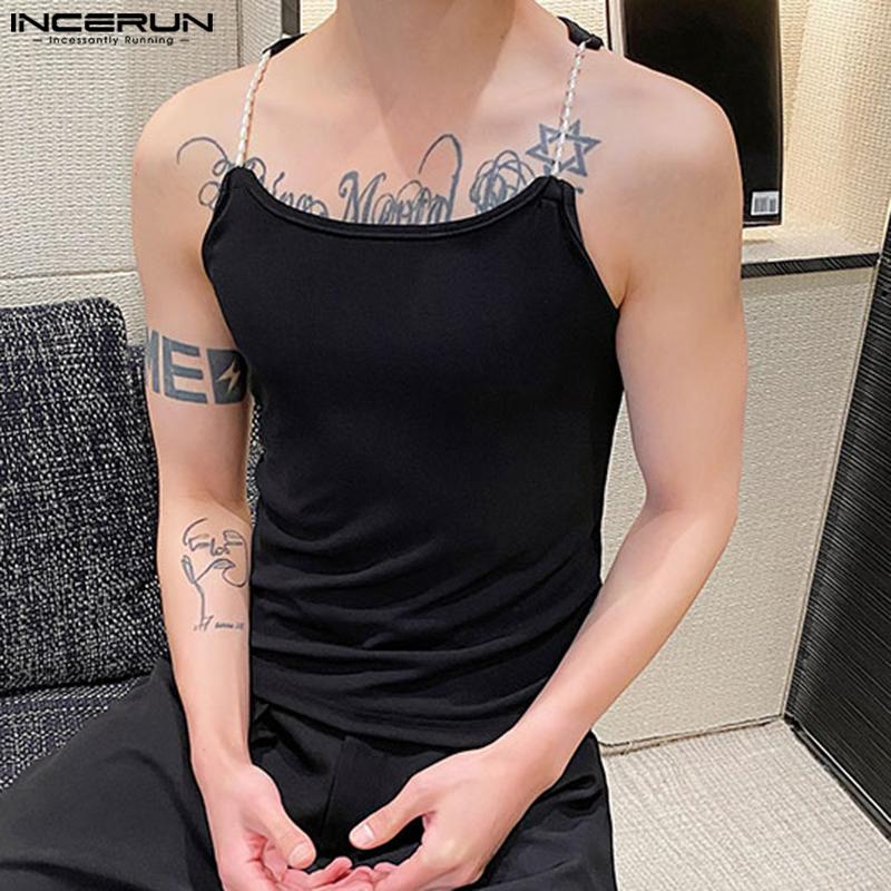 INCERUN Καλοκαιρινό ανδρικό αμάνικο λουράκι φανελάκι πάρτι κλαμπ