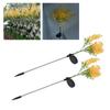 J-ouuo 2 Stück Rapsblumen-Solarleuchte IP44 Wasserdicht Solarbetriebene Blumen-Garten-Erdspießleuchte für Hof Veranda Zaun Terrasse
