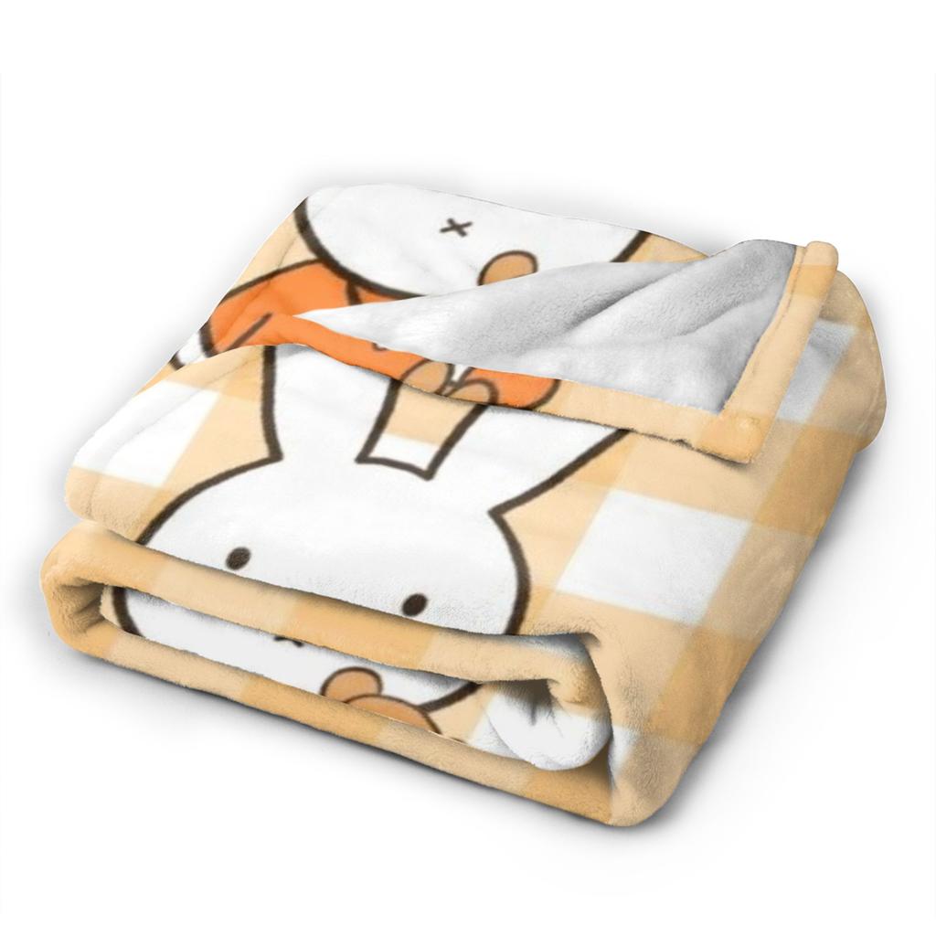 M-Miffys Cute Rabbit Blanket Multiple Sizes Warm Cozy Fluffy  Throw Blankets for Sofa Couch and Bed