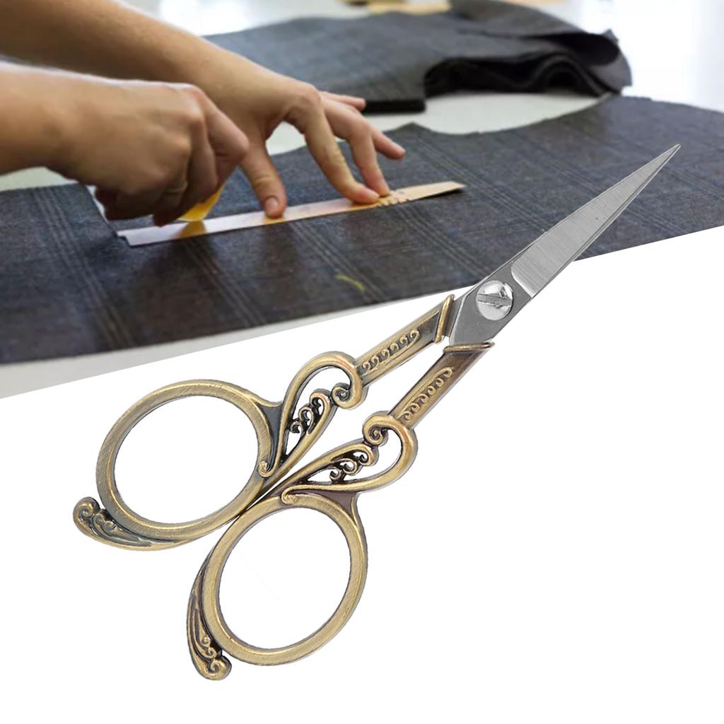 Vintage Scissors Stainless Steel High Sharpness Effort Saving Widely Used Craft Scissors for Embroidery Handicraft