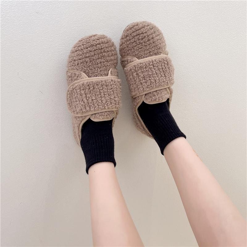 

Мода 2024 Осень и Зима Новые Женские Ретро Мода Однотонные Теплые Плюшевые Низкие Ботинки 40 хаки