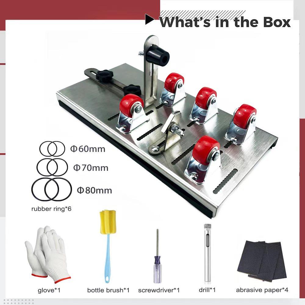 DIY Glass Bottle Cutter Adjustable Sizes Metal Glassbottle Cut Machine Crafting Wine Bottles Household Decorations Cutting серебряный