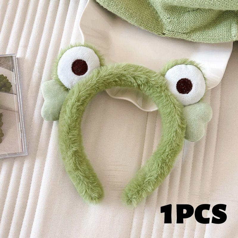 

Cute Frog Headband for Women, Frog Makeup Hairband, Hair Wrap for Skincare and Face Washing светло-зеленый