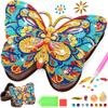 Strasssteine Malerei Schmetterling Schmuckkästchen Kunsthandwerk Set für Kinder 6-10 Jahre Strasssteine Kunsthandwerk Set zur Dekoration