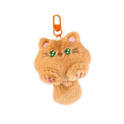 1pc Key Ring Cute Car Pendant Soft Keychain Cartoon Siamese Cat Plush Hanging Accessory