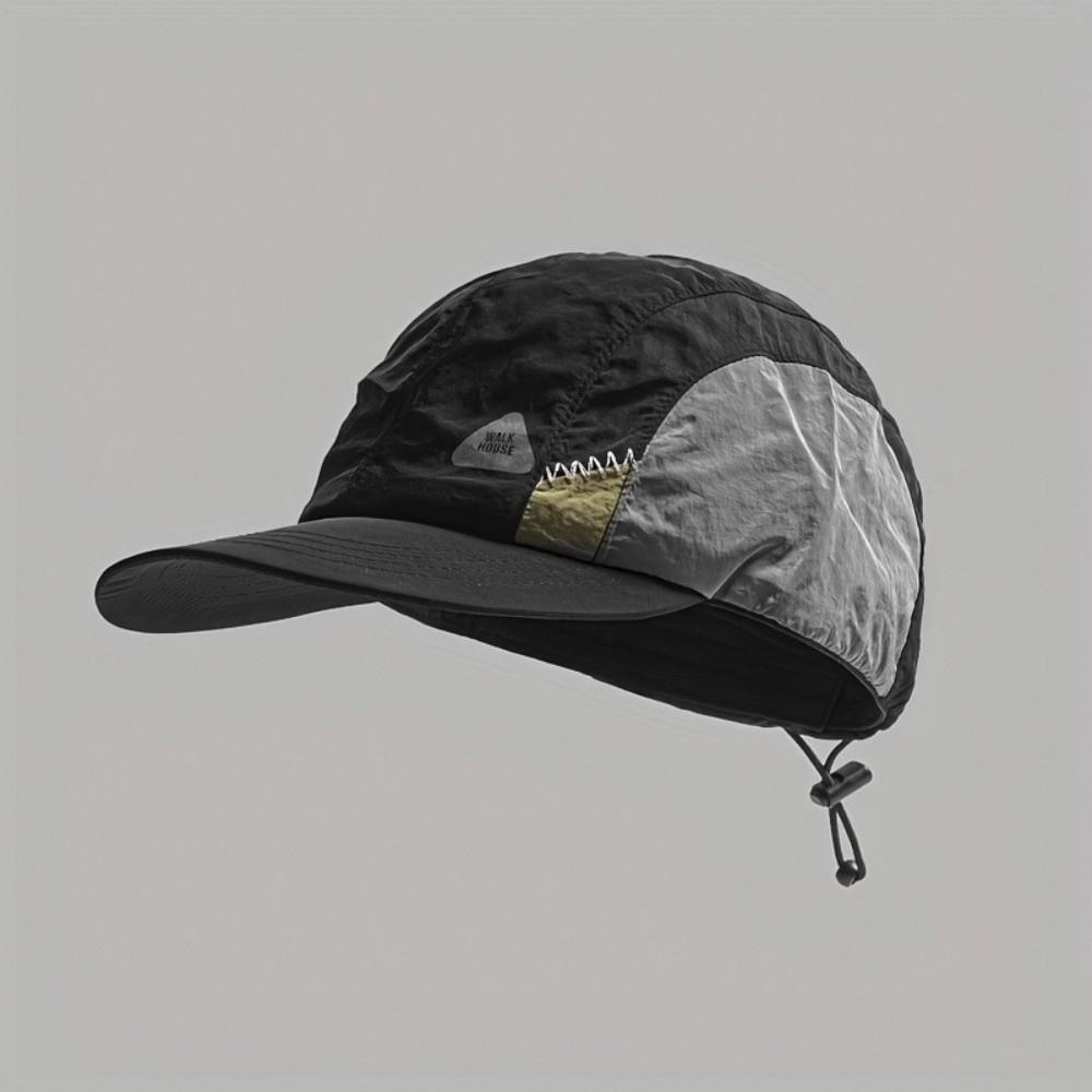 

Flat-brimmed Sun Protection Caps Breathable Hiking Hats Unisex Baseball Cap Summer чорний