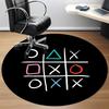 1pc TicTacToe Game Office Round Area Rug, Indoor Mat Suitable ForOffice, Under Office Chairs Bedroom Living Room Home Decor D023