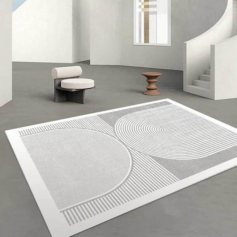 Minimalista zöld stílusú szőnyegek nappali dekorációhoz Nagy területű szőnyeg Hálószoba padlószőnyeg Csúszásmentes Könnyen tisztítható Lakásdekoráció