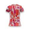 Patchwork Denim Vintage T-Shirt for Patchwork Grid Graphic T Shirts Women 3D Printing Tee Clothing Tops