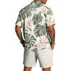 Men's Casual Lightweight Breathable Short-Sleeve Shirt And Shorts Set