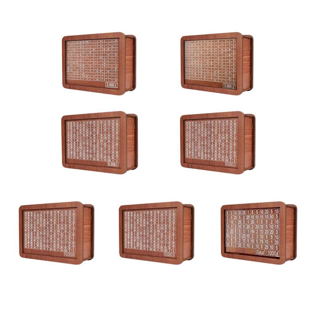 Wooden Money Box with Counter Money Saving Box for Kids Adults Children