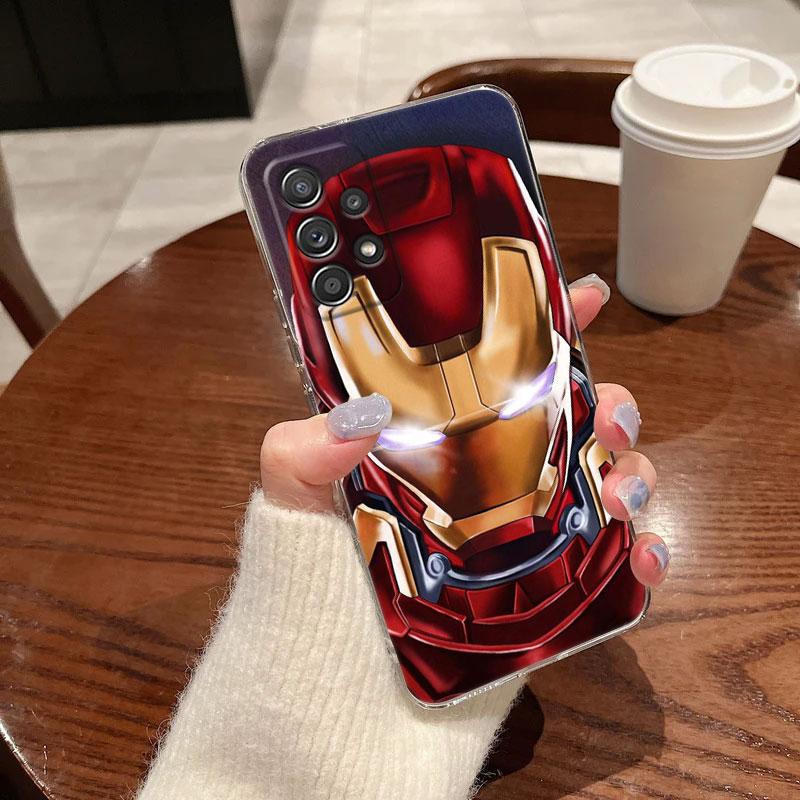 Avengers Marvel Clear Case For Samsung Galaxy A57 A37 A56 5G A36 A55 A54 A35 A26 A07 A17 A16 A06 A36 A15 Spiderman Ironman Funda