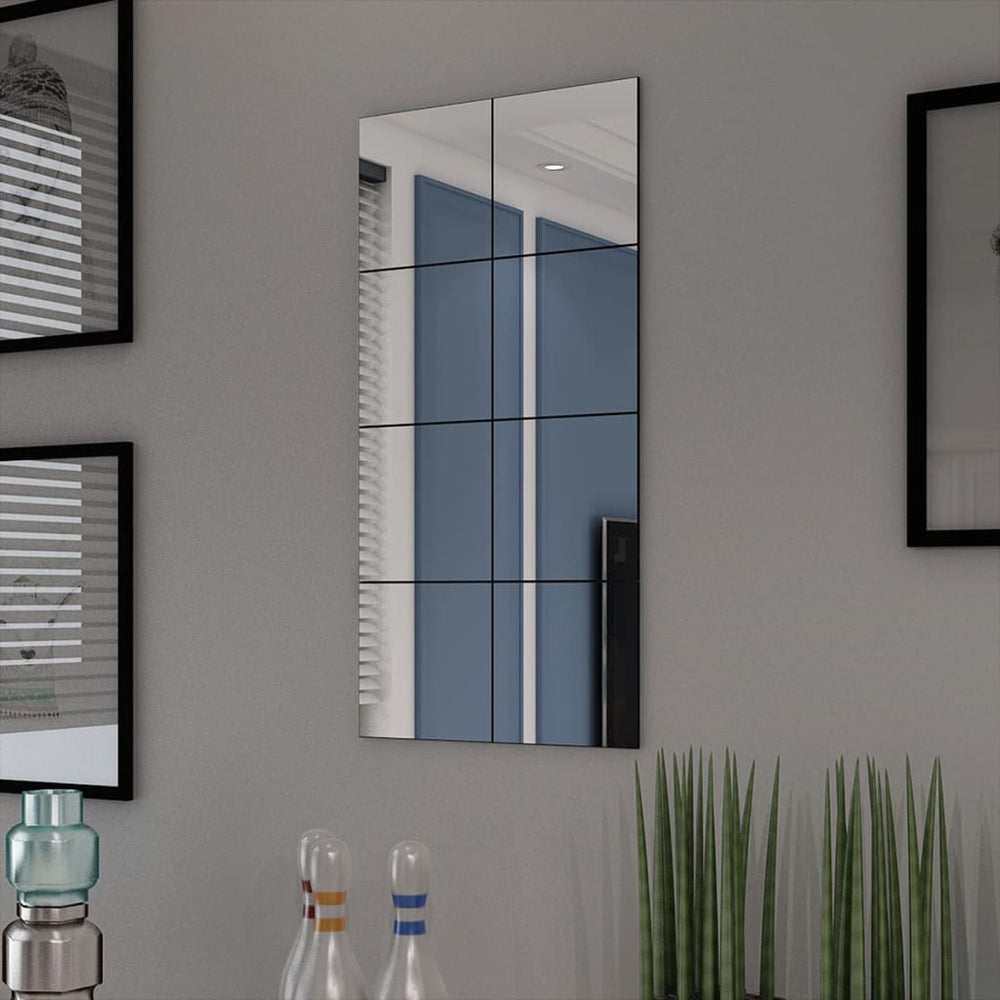 Frameless Mirror Tiles 8 Pcs 20.5 Cm