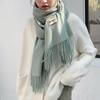 Solid Color Imitation Cashmere Scarf For Women Suitable For Winter Suitable For Couples Dual Use Warm Long Thick