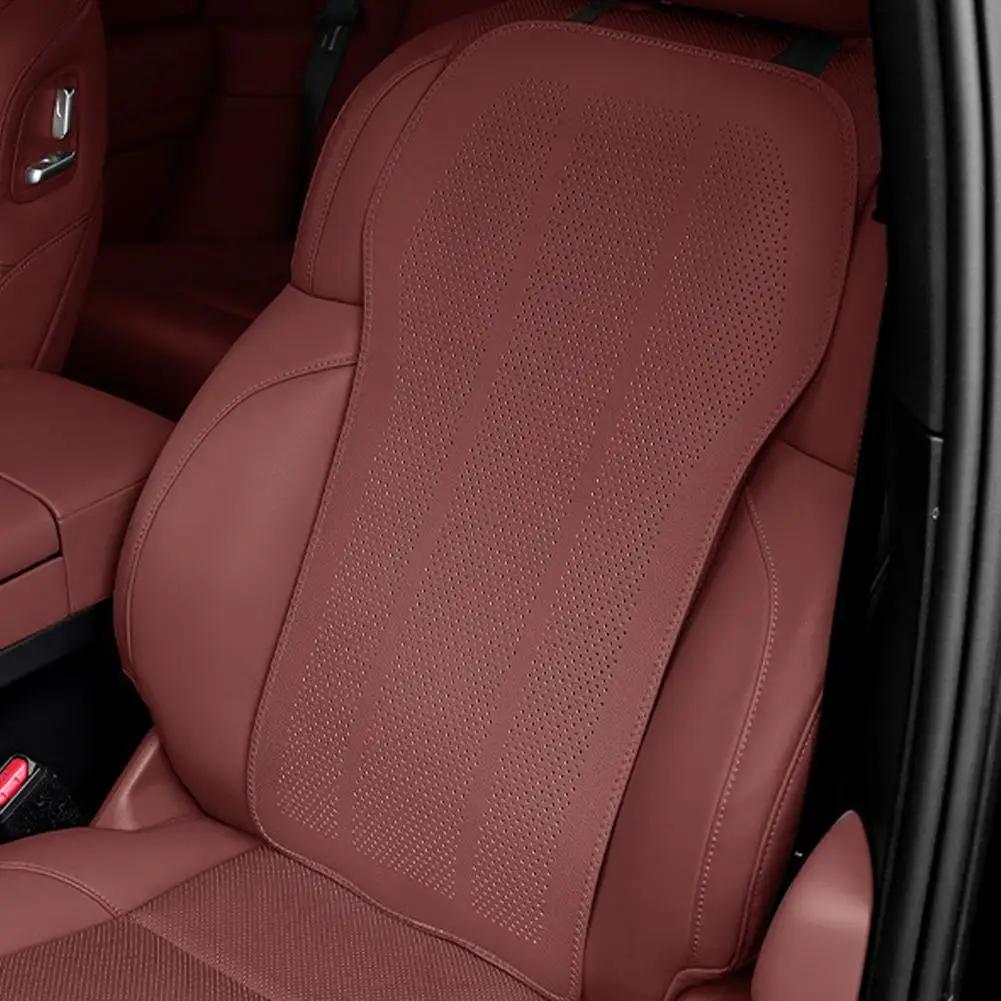 Car Seat Back Cushions Universal Breathable Leather Front Accessories Mat Protector Seat Interior Cushion Backrest Car Supp S8F5