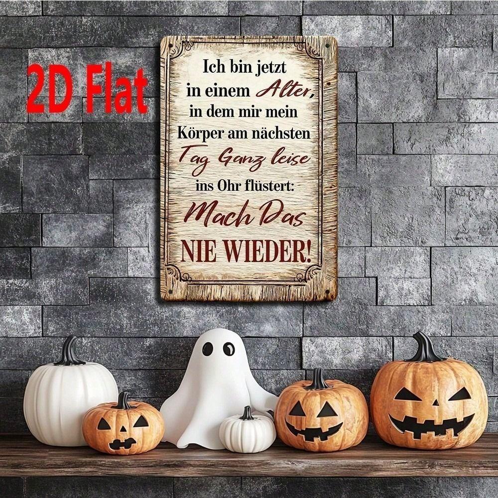 Metal Wall Art Poster Inspirational German Quote Decor