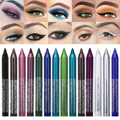 Colourful Eyeliner Pen High Pigmented Pearly Shimmer Metallic Smokey Eyeliner Long Lasting Waterproof Punk Gothic Style
