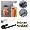 Self Adhesive Bathroom Rack Black Finish Towel Rail Hardware Set Towel Hanger  Bathroom Use