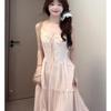 Pink French Lace Patchwork Camisole Dress - Summer Fairy Style
