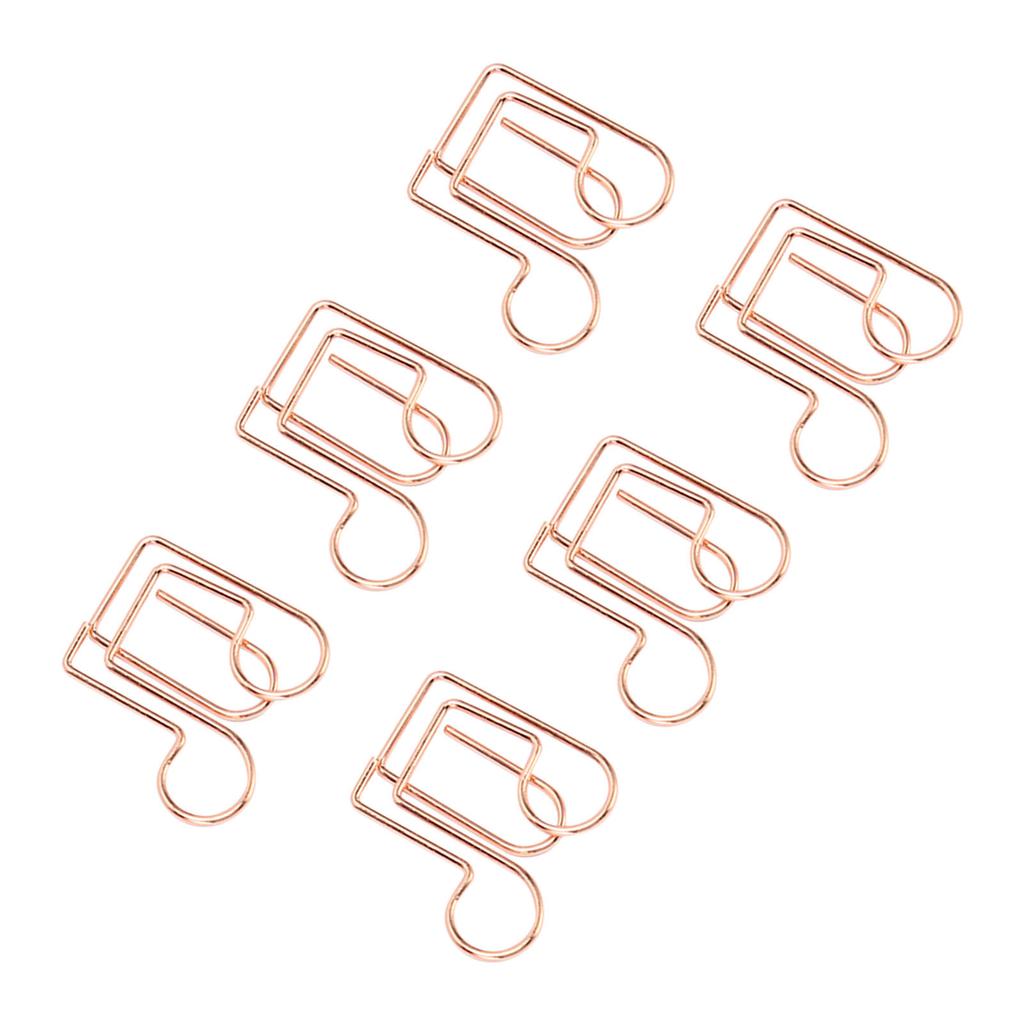 100pcs Paper Clips Multipurpose Innovative Cute Shape Rustproof Electroplating Metal Paperclips for Document Classification