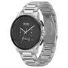 Hugo Boss 1513762 men's watch Silver strap Black dial 44 mm + box