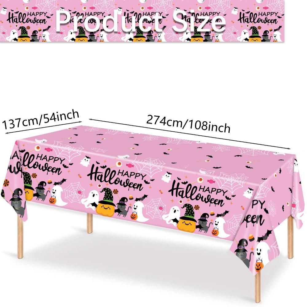 Pink Halloween Party Halloween Table Runner Disposable Table Cover  Halloween Supplies