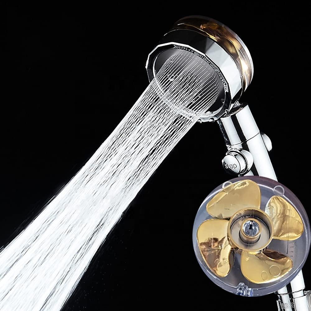 360 Turbo Hydro clear Fan Spiral High Pressure Shower Head