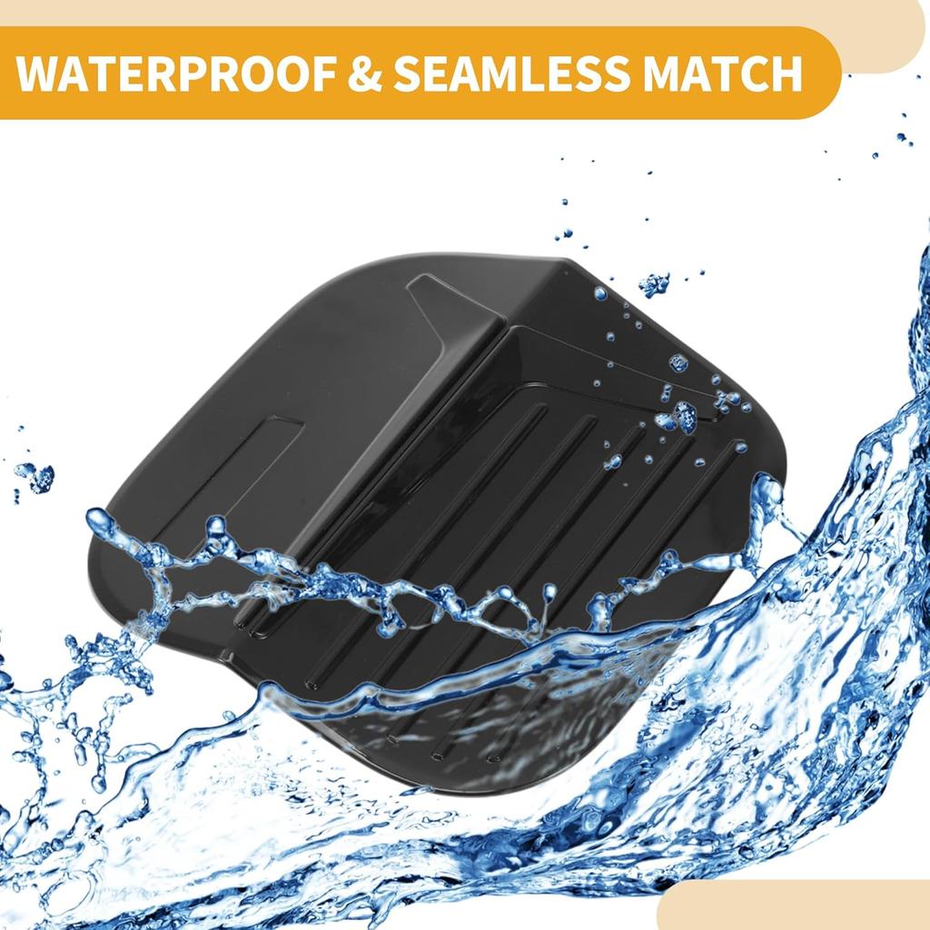 Fuel Tank Door Cap for Honda Civic 2022-2025 Fuel Filler Flap Cover Adhesive Type Black ABS Fuel Filler Door Gas Cap