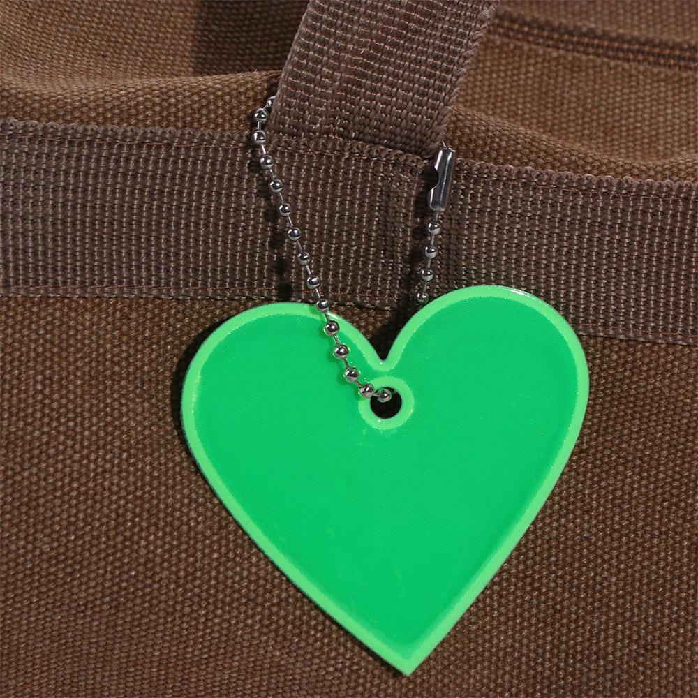 High Visible Reflective Pendant PVC Material Heart Shap Keychain Reflector Keyrings Jackets