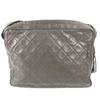 Vintage CC CC Mark Logo Quilted Matelasse Shoulder Bag Leather Brown/Gold