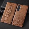 Crocodile Head Genuine Flip Leather Case For Samsung Galaxy A02 A12 A22 A32 A42 A52 A72 4G 5G Phone Wallet Cover Cases