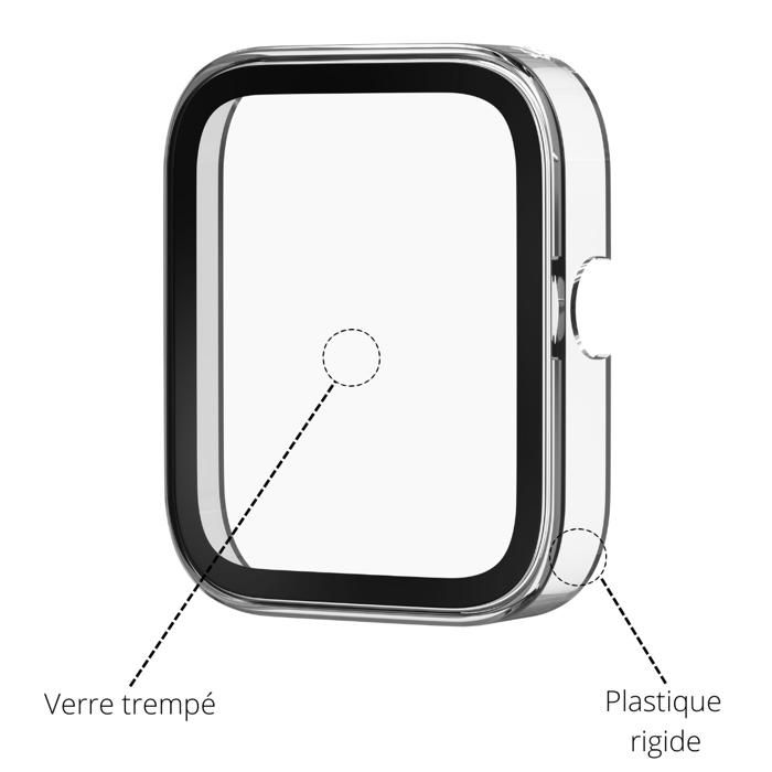 Coque compatible Xiaomi Redmi Watch 5 - Protection rigide étui transparent écran verre trempé Phonillico®