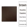 Custom PU Leather Tea Coasters with Hand-Sewn Edges and Insulation Pad, Featuring Your Enterprise Logo.