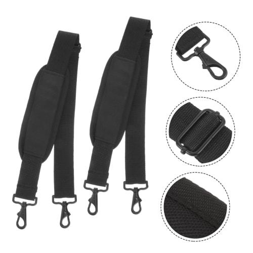 Toyvian 2-Piece Violin Case Strap Belt Bag, Violin Backpack Strap Shoulder Pads for Violin Case Backpack Strap, Black Metal Chain