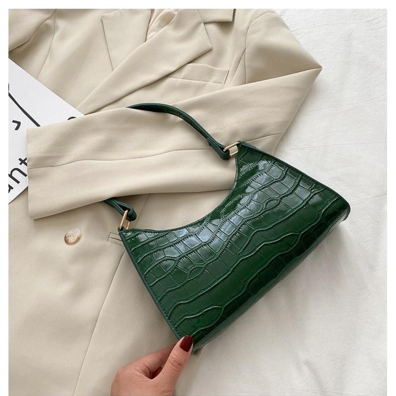 Einkaufstasche Retro Casual Damen Totes Schultertaschen Damen Leder Einfarbig Kette Handtasche für Frauen