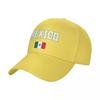 Baseballpet HET ZIT IN MIJN DNA Mexico Vlag Mexicaanse Fans Embleem Coole Fans Wilde Zonneklep Met Klep Verstelbaar Buiten Caps Unisex Dames