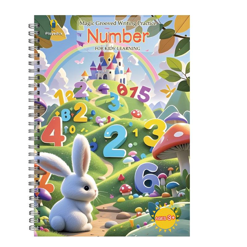 English Grooved Notebook & Pen for Children s Drawing and Training