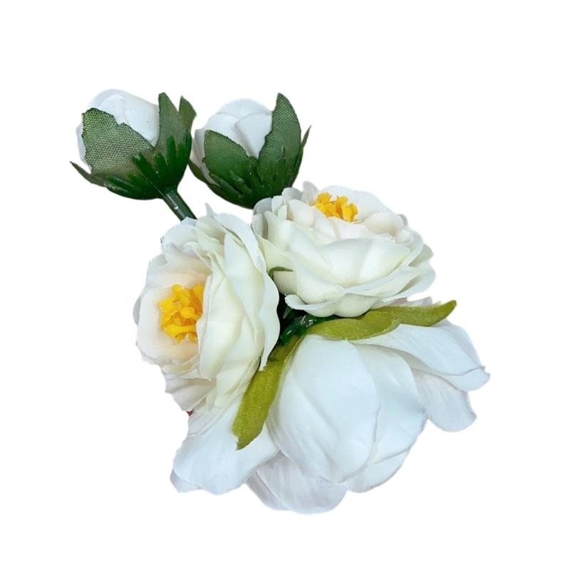 

Fashionable Fabric Floral Barrettes Nonslip Hairpin Elegant Hair Clip Hair Ornament For Daily Use And Special Occasion белый