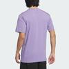 Adidas Graphic T-Shirt 3 Anime Print Letter Logo Round Neck Cotton Loose Fit Short Sleeve T-Shirt Men Tops Light-Purple JP4586