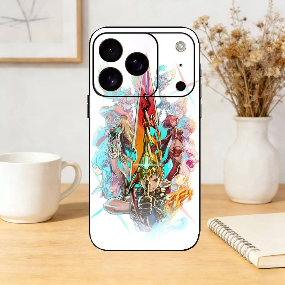 Game X-Xenoblade Chronicles Phone Case For iPhone 17,16,15,14,13,12,11 Plus,Pro Max,SE4Soft Silicone Black Cover