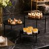 3 Pieces Acrylic Cake Stand with Iron Tripod Base Non-Slip for Buffet Tables
