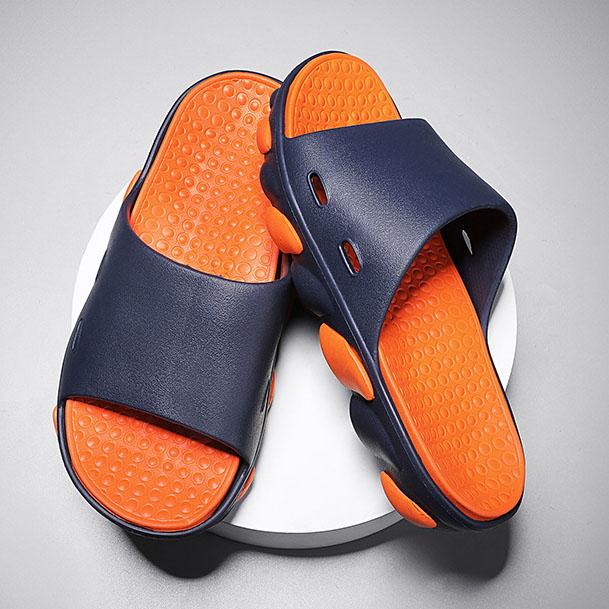 Große rutschfeste Hausschuhe für Herren im Innen- und Badezimmer, flache Hausschuhe, Frühlings- und Sommer-Hausschuhe für den Strand