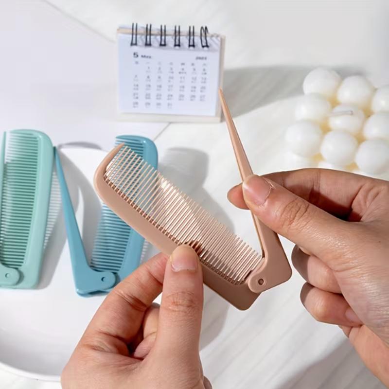 3pcs Portable Folding Comb with a Pointed End, Hair Styling Comb, Suitable for Daily Use At Home and for Travel