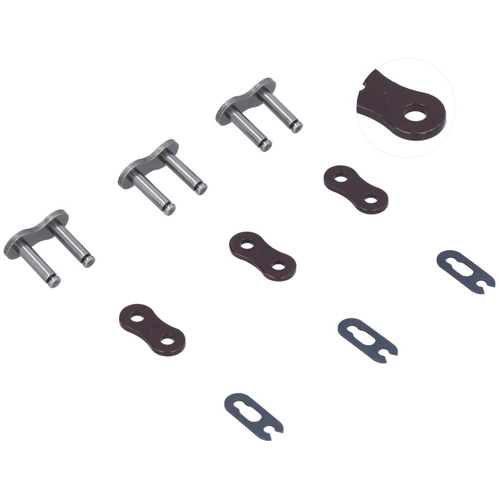 9pcs Chain Joint Connector Clip Steel Alloy for ATV Motorcycle Dirt Bike 530H Heavy Duty