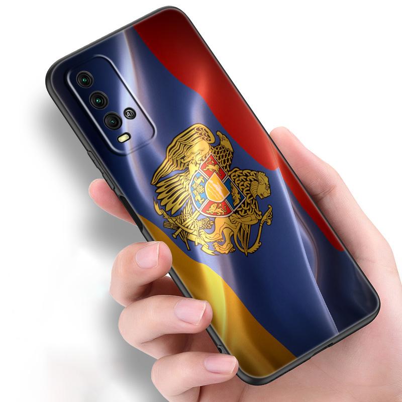 

Силиконовый чехол для телефона с армянским флагом Армении для Xiaomi Redmi Note 11 10 9 8 Pro 11T 10T 10S 9S 8T 9 9A 9C 9T, черный мягкий чехол Redmi 8